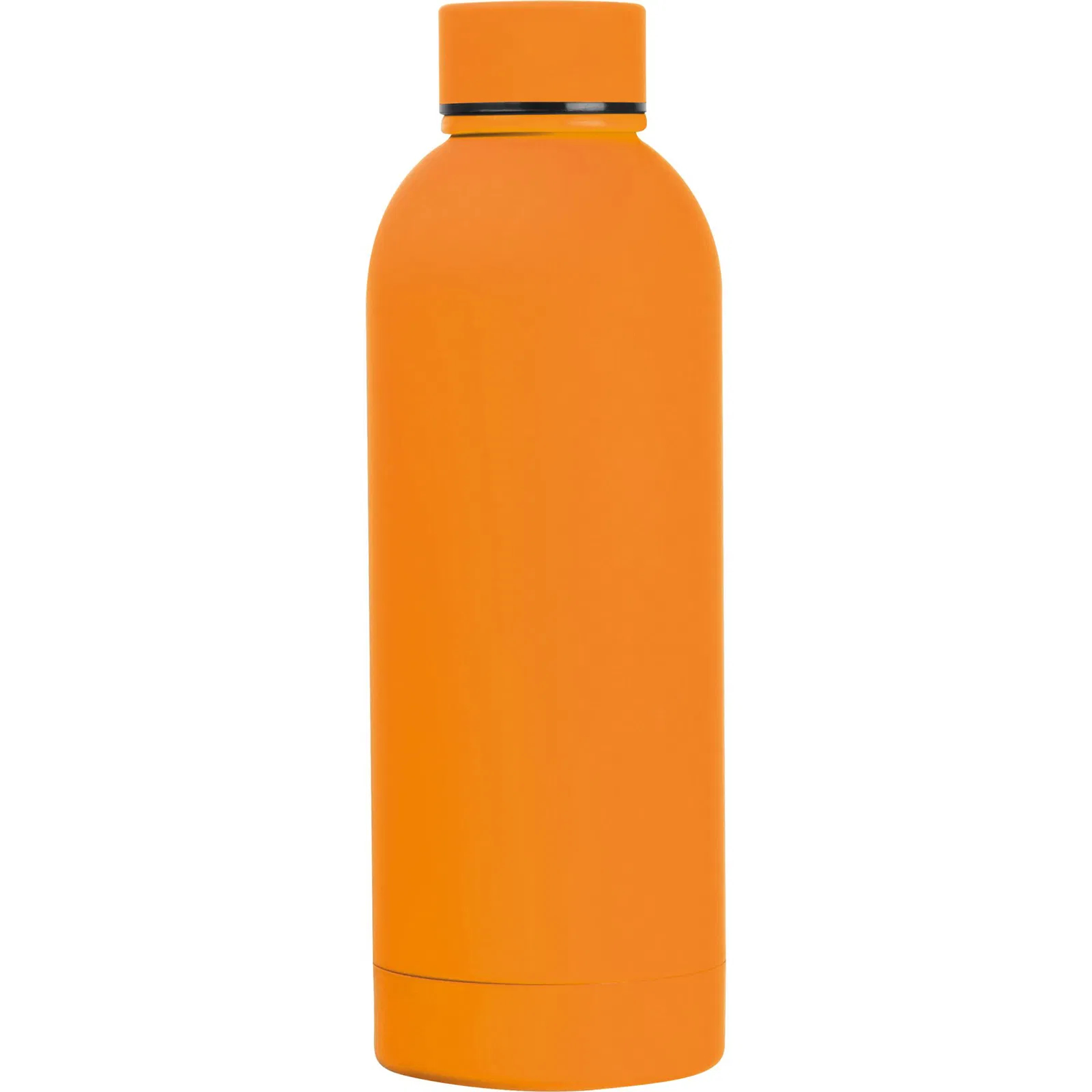 Edelstahl Trinkflasche mit Gravur / gummiert / 750ml / Farbe orange