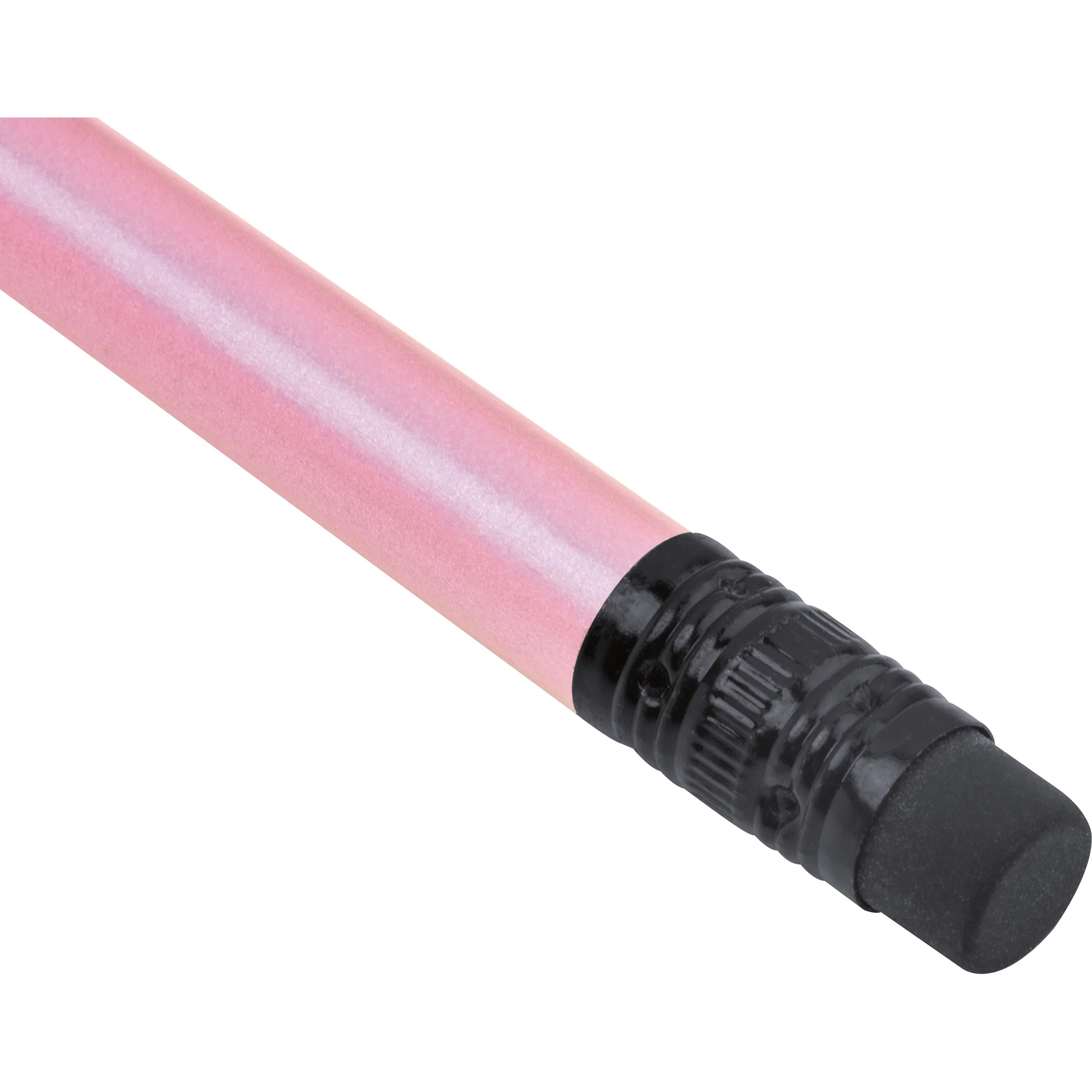 10 Bleistifte mit Gravur / mit Radierer / HB / Farbe: metallic-pink