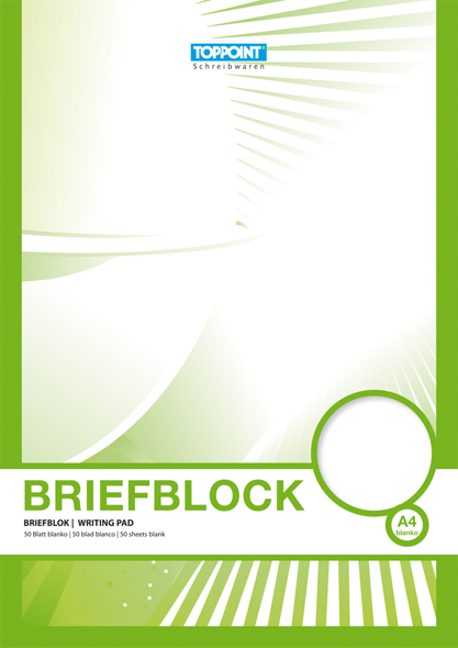 4 Briefblöcke Briefblock blanco DIN A4 Schreibblock