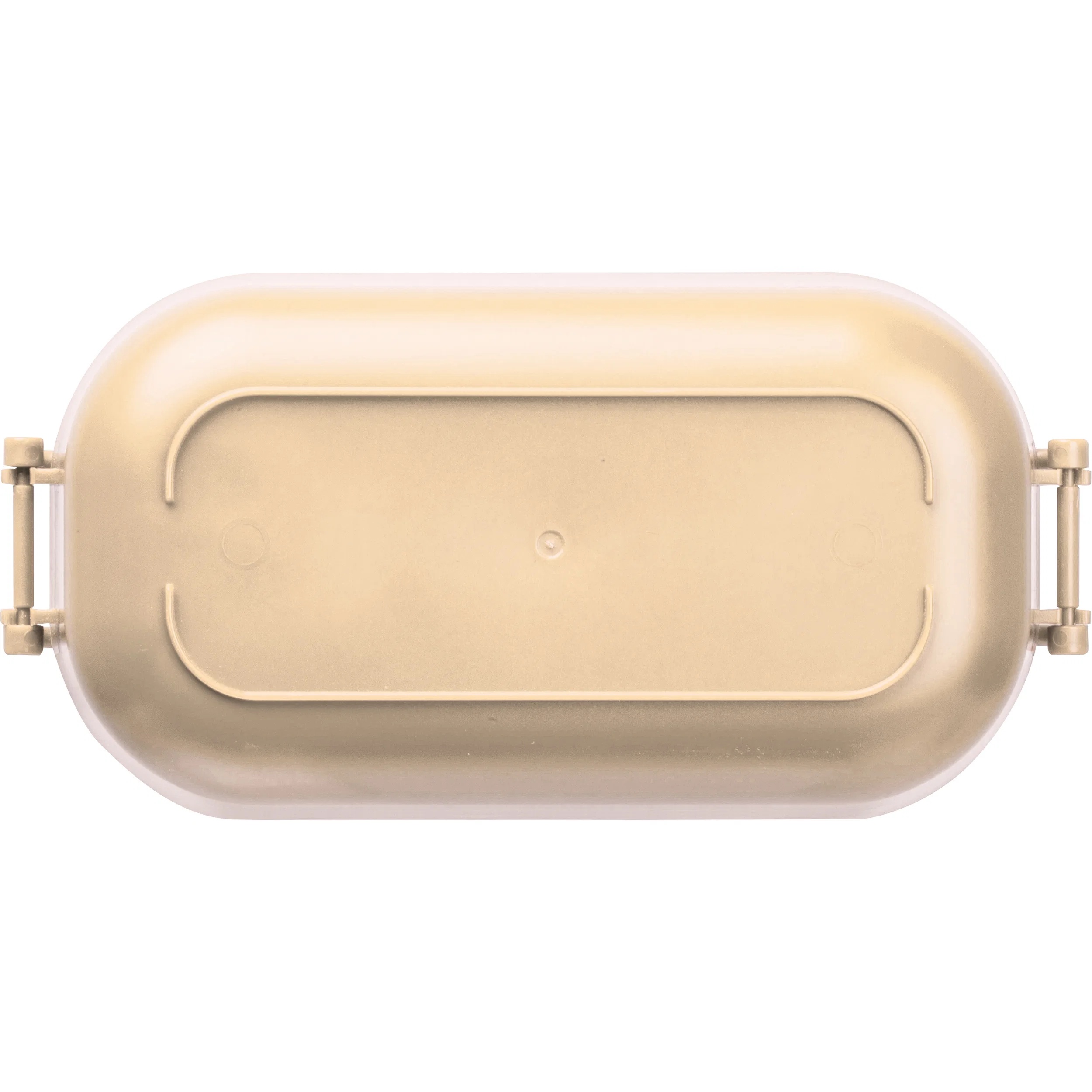 Brotdose mit Gravur / Lunchbox / mit Bambusdeckel und Bügelverschluss / beige