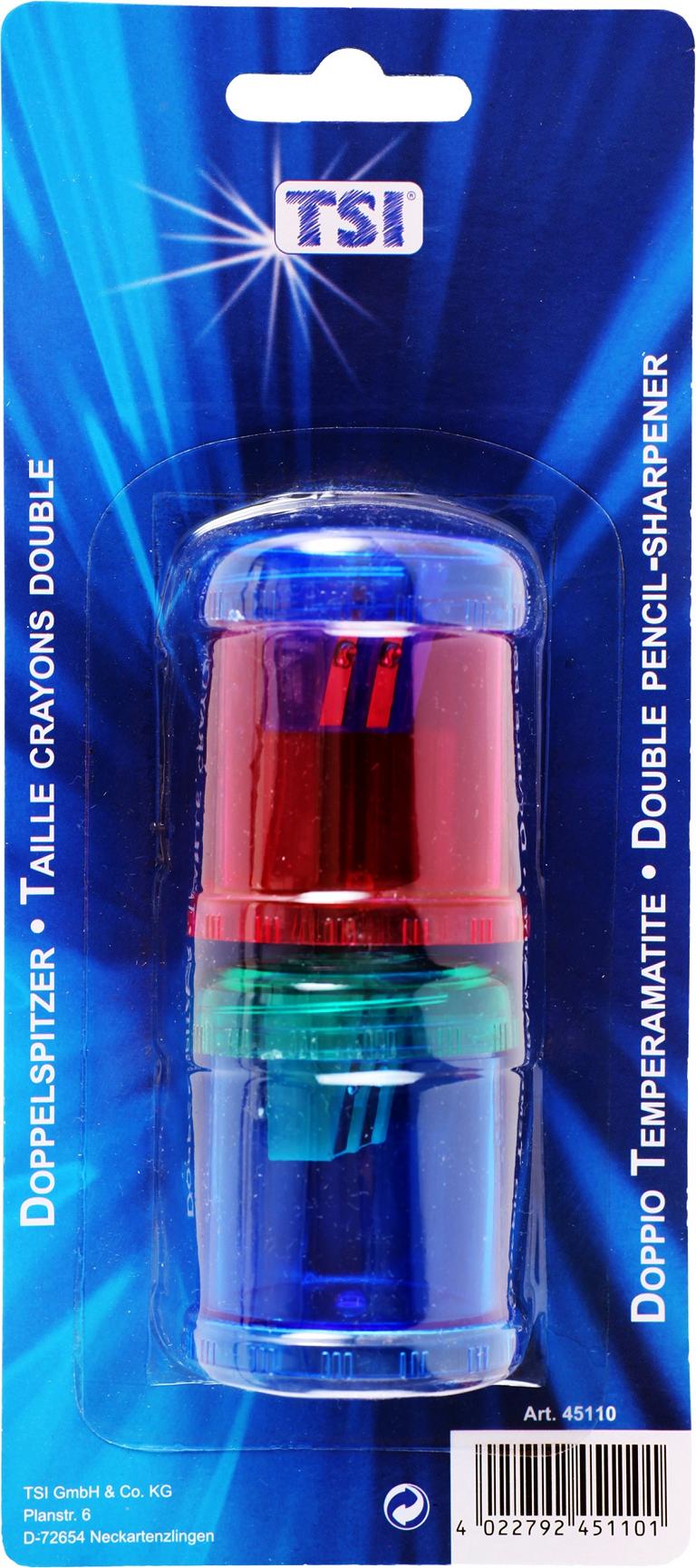 2 Doppel Dosenanspitzer / Bleistiftspitzer