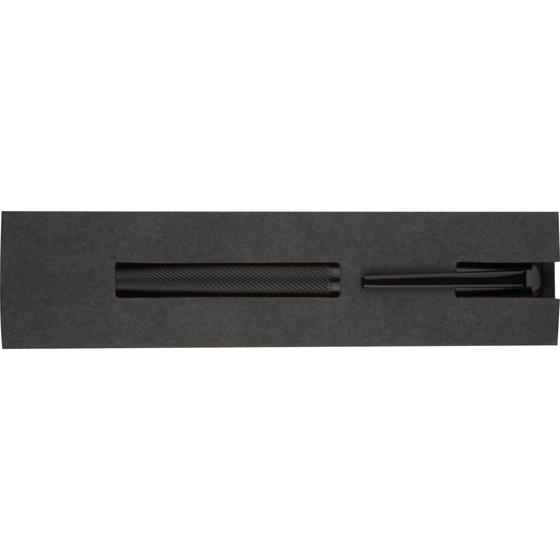 Drehkugelschreiber "CrisMa" aus Edelstahl mit Gravur / Farbe: schwarz