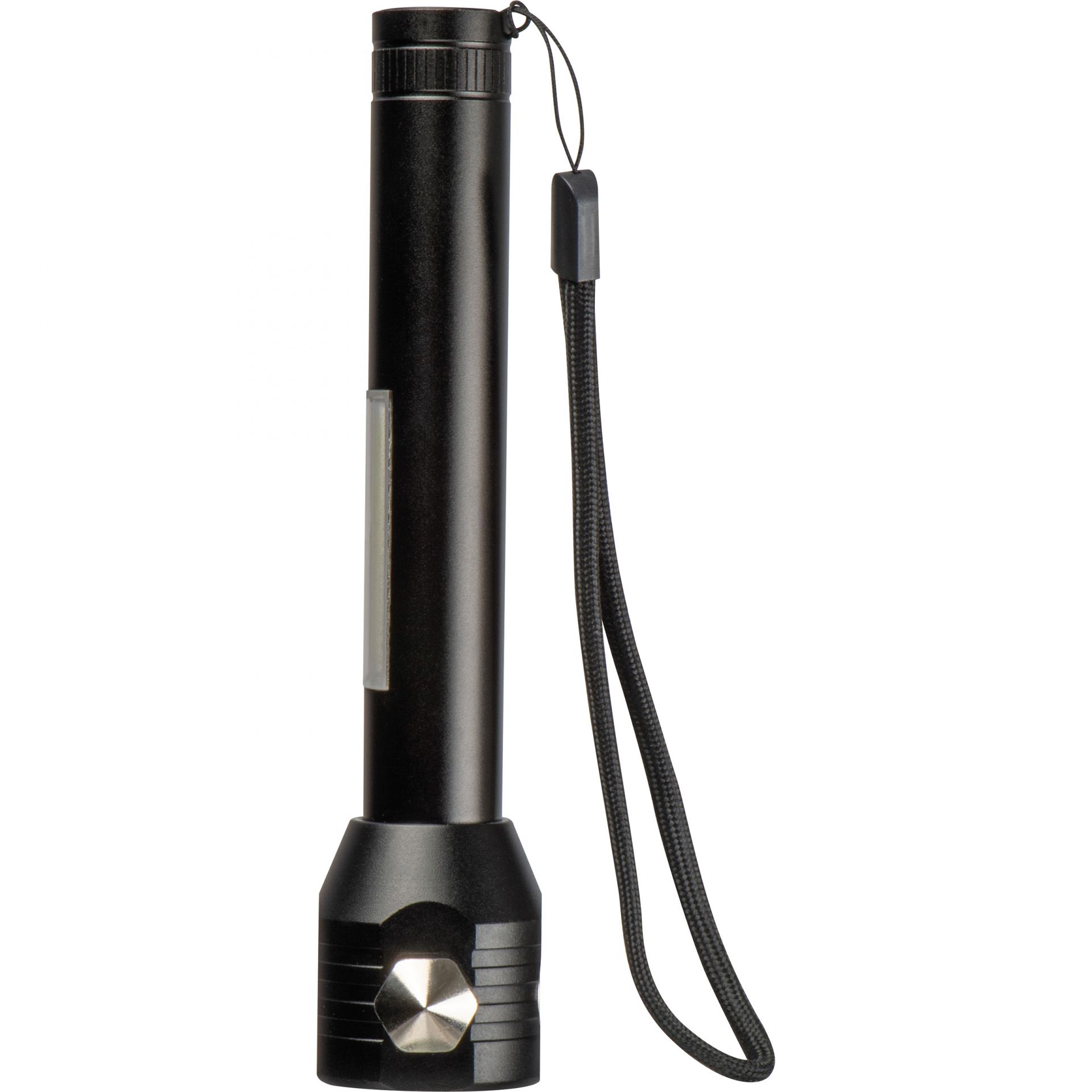 Wiederaufladbare COB-Metall-Taschenlampe / mit Sicherheitshammer, Gurtschneider