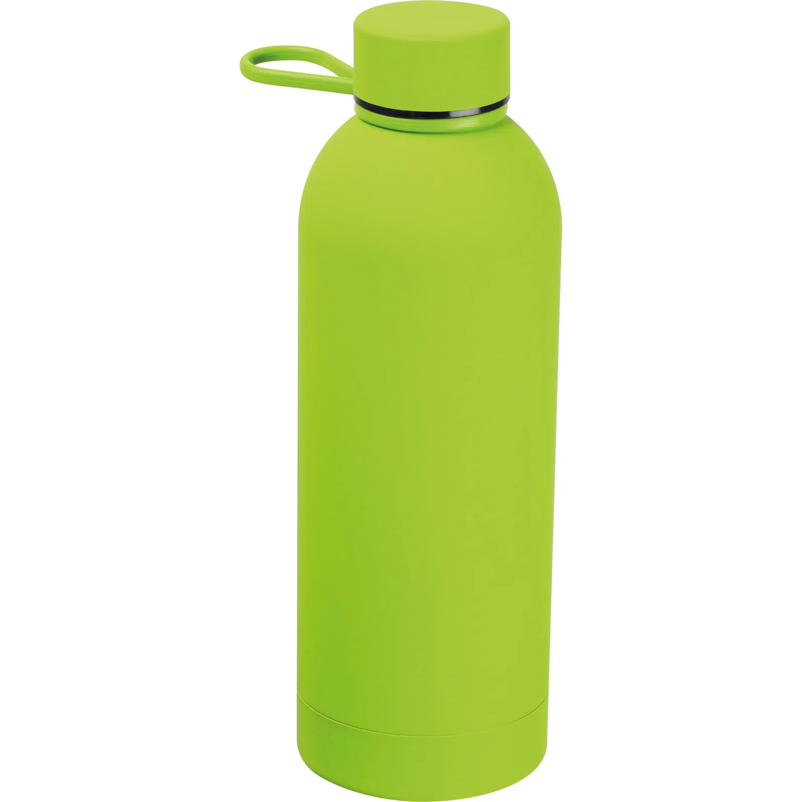 Edelstahl Trinkflasche / gummiert / 750ml / Farbe hellgrün