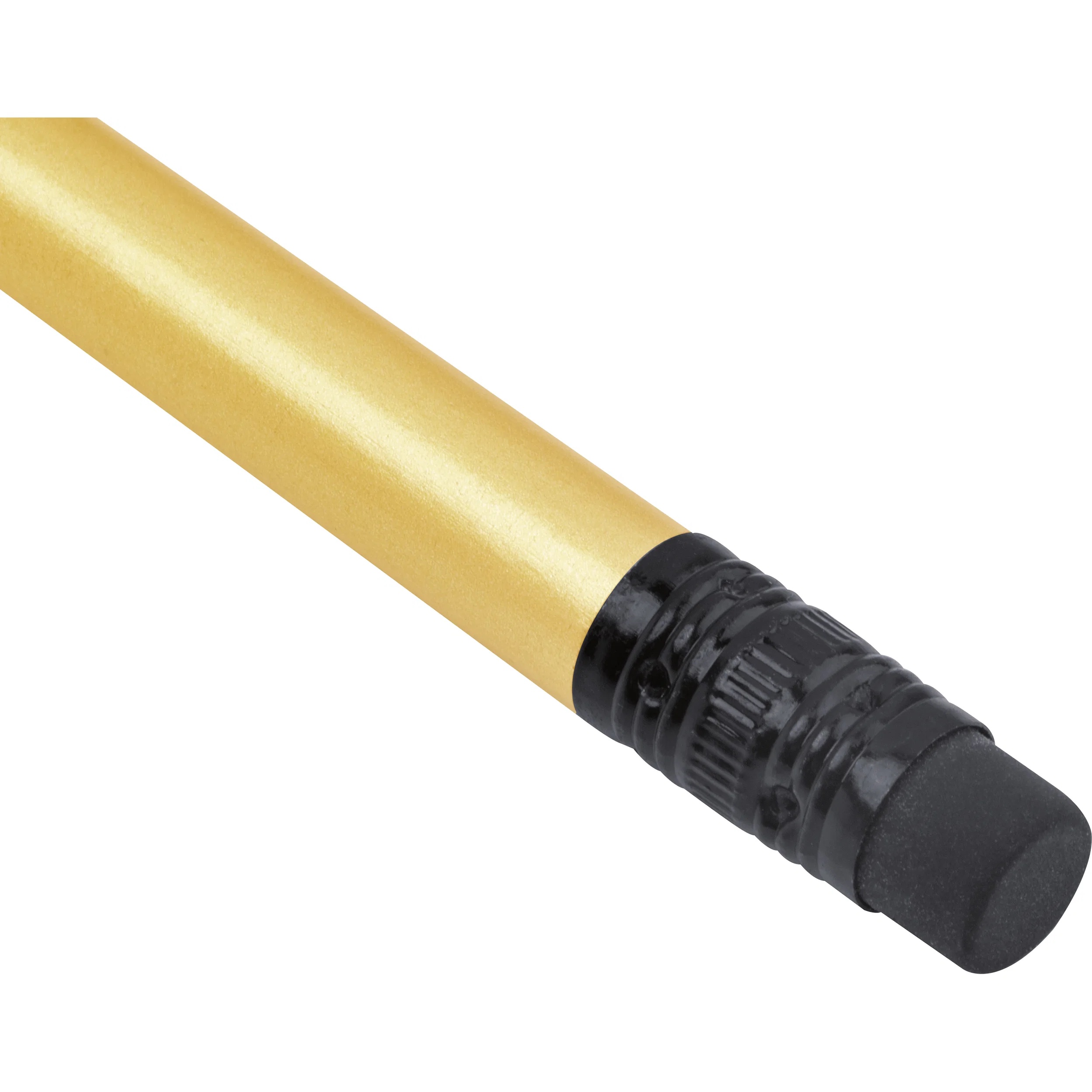 10 Bleistifte mit Gravur / mit Radierer / HB / Farbe: metallic-gold