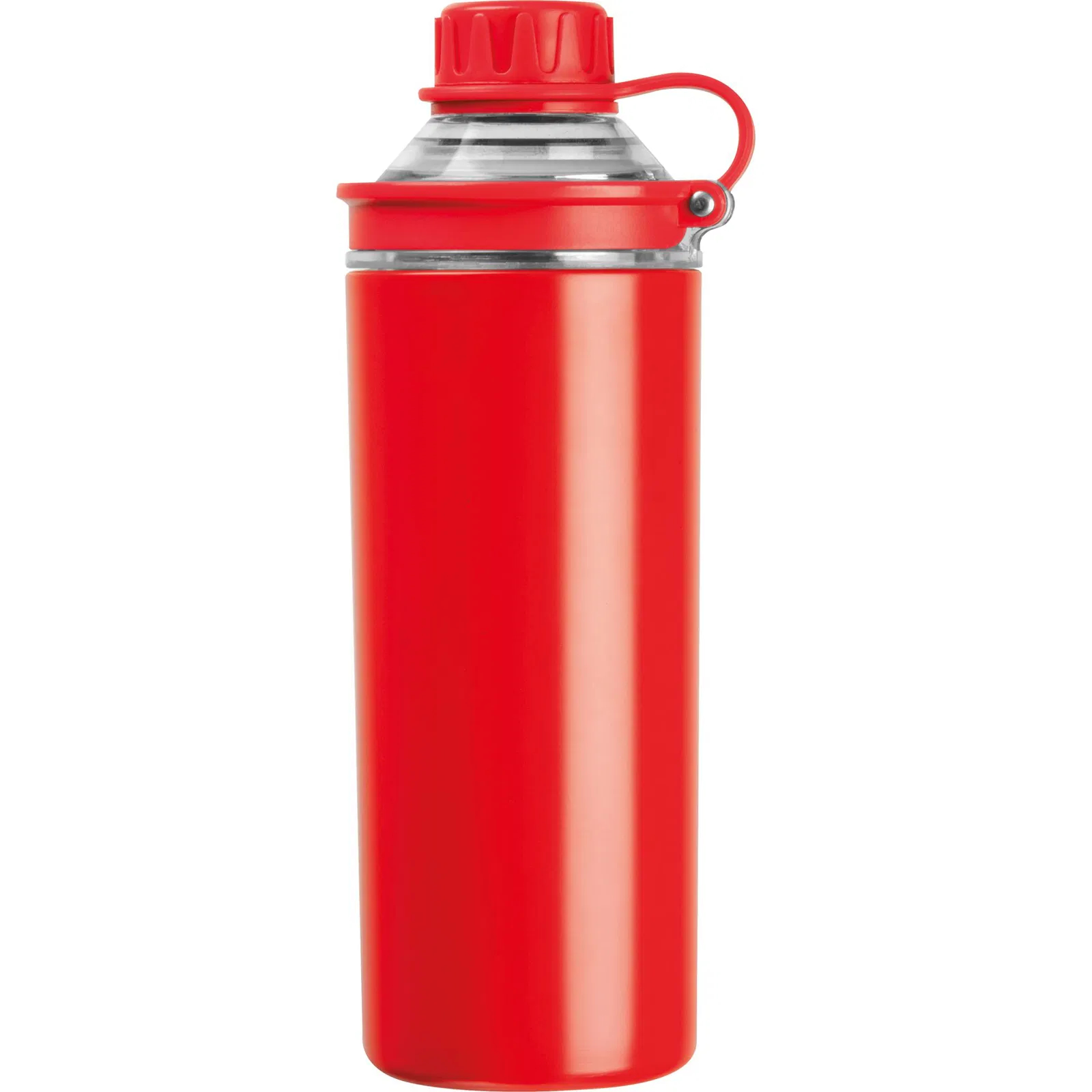 Doppelwandige Edelstahl Trinkflasche mit Gravur / 500ml / Farbe rot