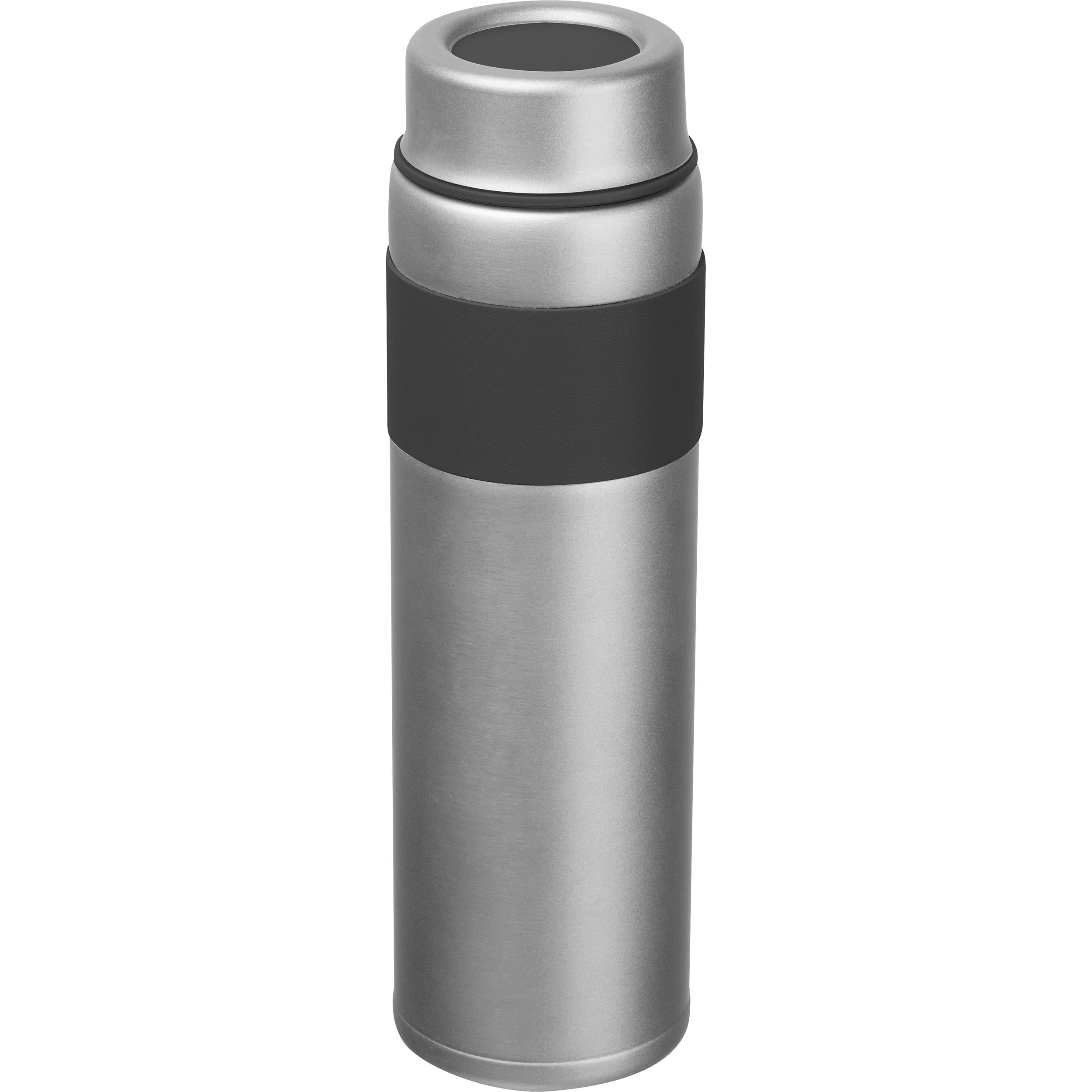 Vakuum Trinkflasche mit Gravur / aus Edelstahl / 600 ml / Farbe: silbergrau