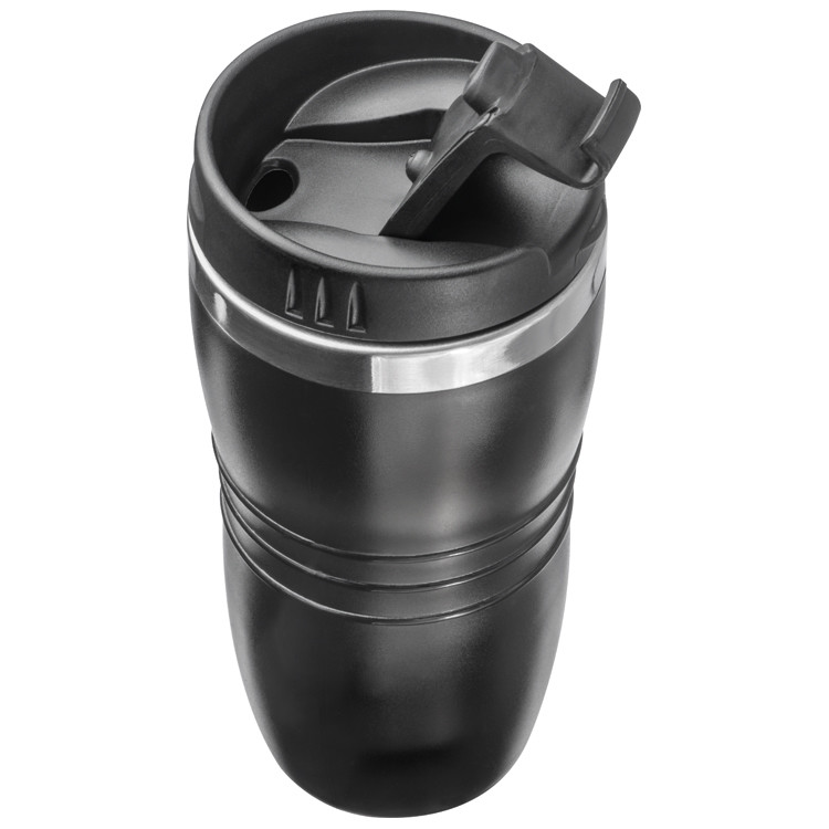 Ergonomischer Trinkbecher aus Edelstahl / Farbe: schwarz