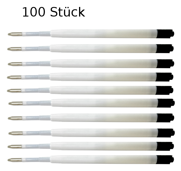 100 Kugelschreiberminen / Großraumminen / Schreibfarbe: schwarz