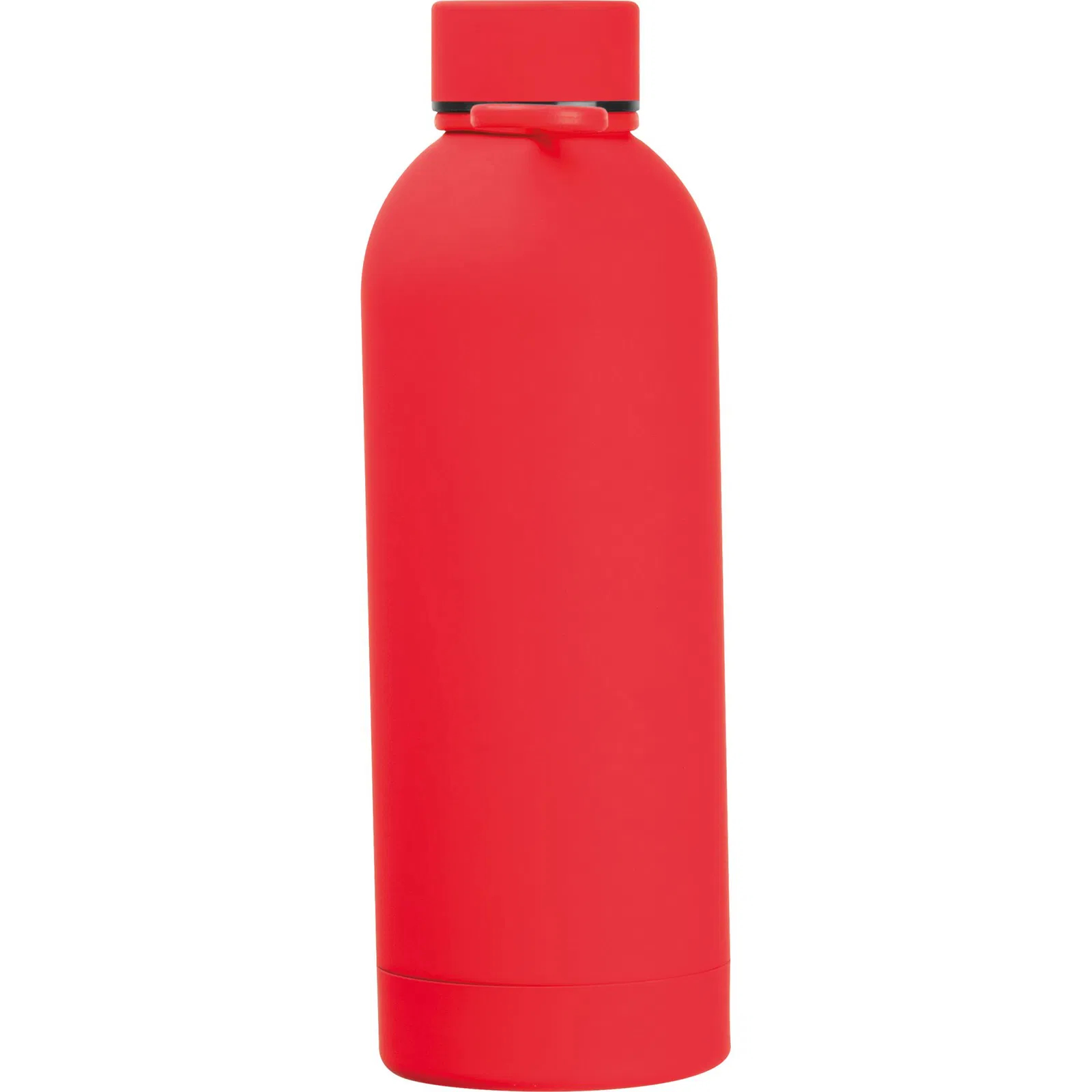 Edelstahl Trinkflasche mit Gravur / gummiert / 750ml / Farbe rot
