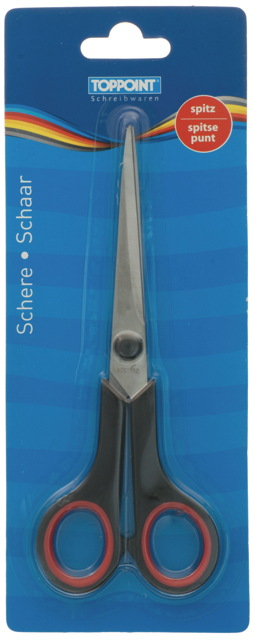 5x Edelstahl Schere mit Komfortgriffen spitz rostfrei
