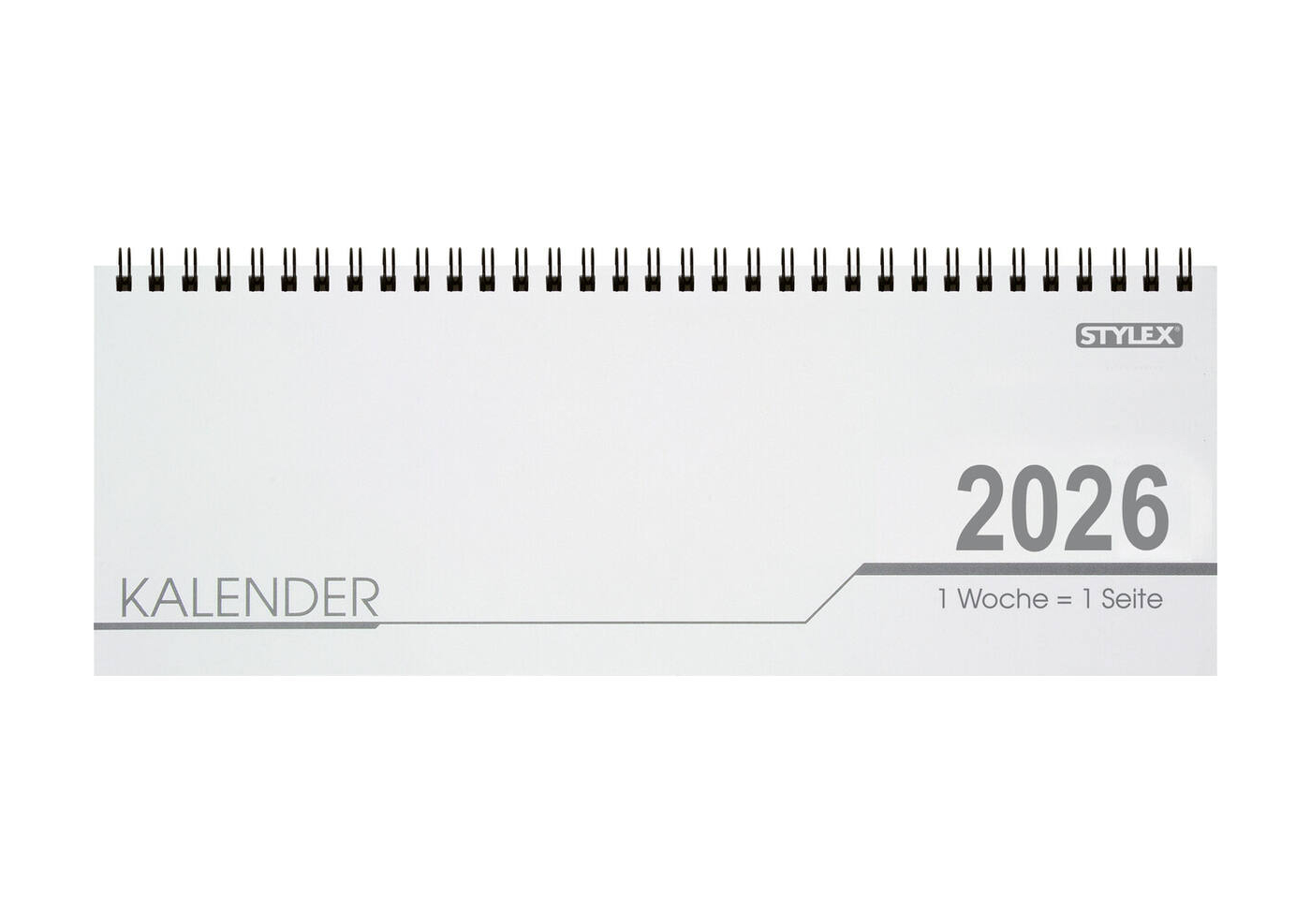 Schreibtisch Kalender 32 Blatt / Schreibtischquerkalender 2026 + Kugelschreiber