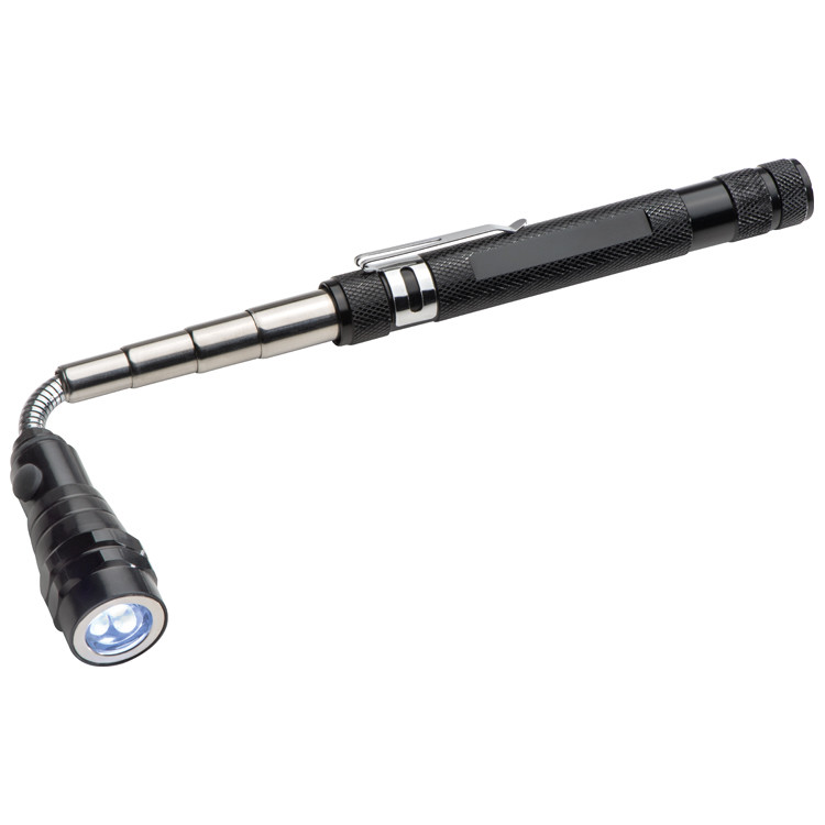 LED Metall Taschenlampe mit Gravur / Teleskopfunktion / bis 57,7cm ausziehbar