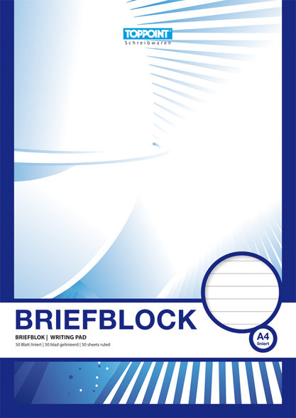 10 Briefblöcke Briefblock liniert DIN A4 Schreibblock