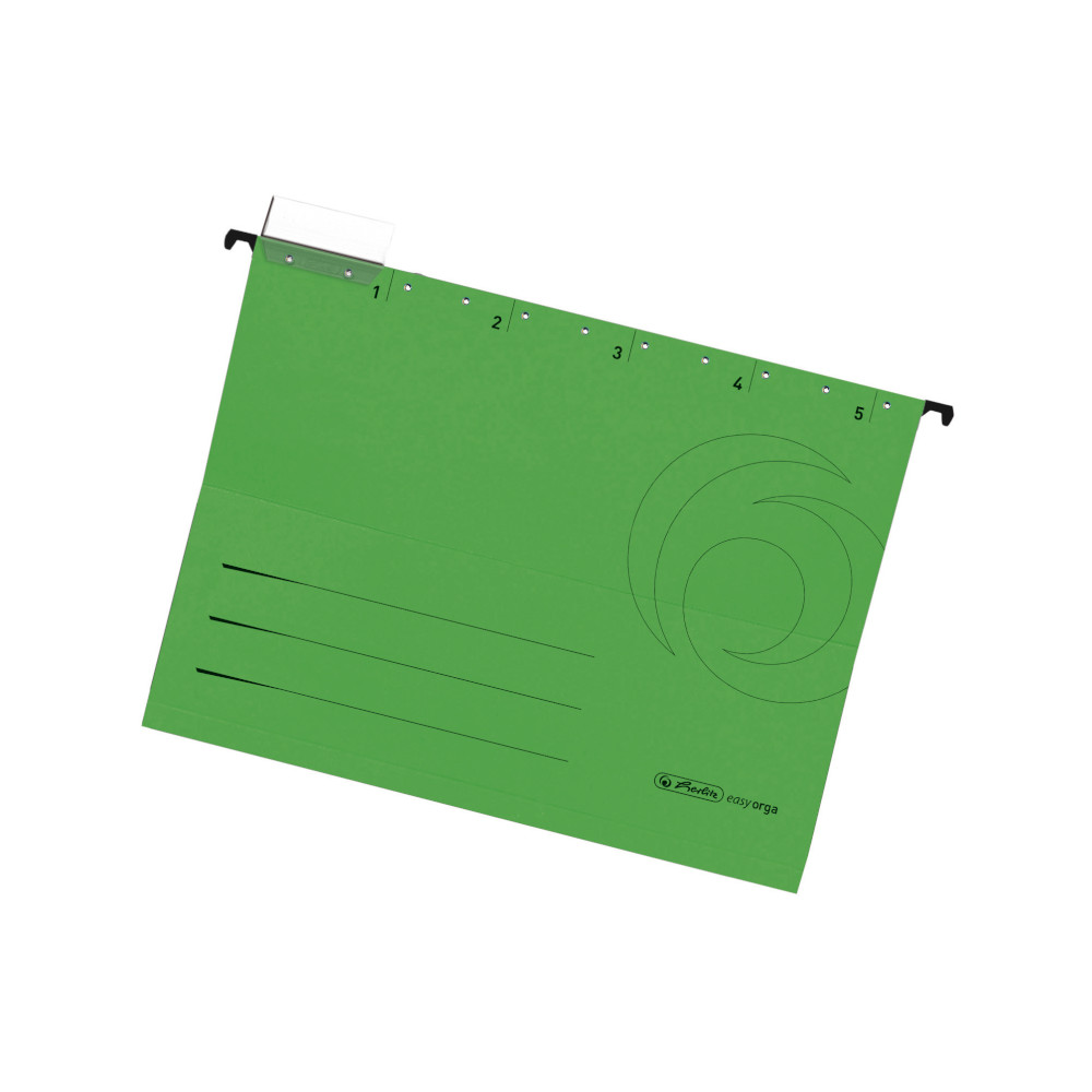 5 Herlitz Hängemappen / DIN A4 / Kraftkarton 230g/m² / Farbe: grün