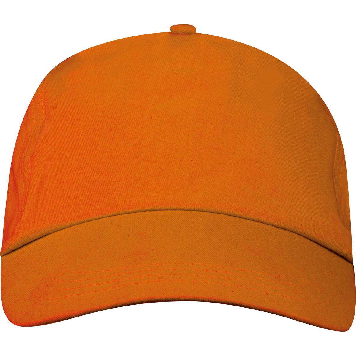 Baumwoll Basecap 5 Panel / Farbe: orange
